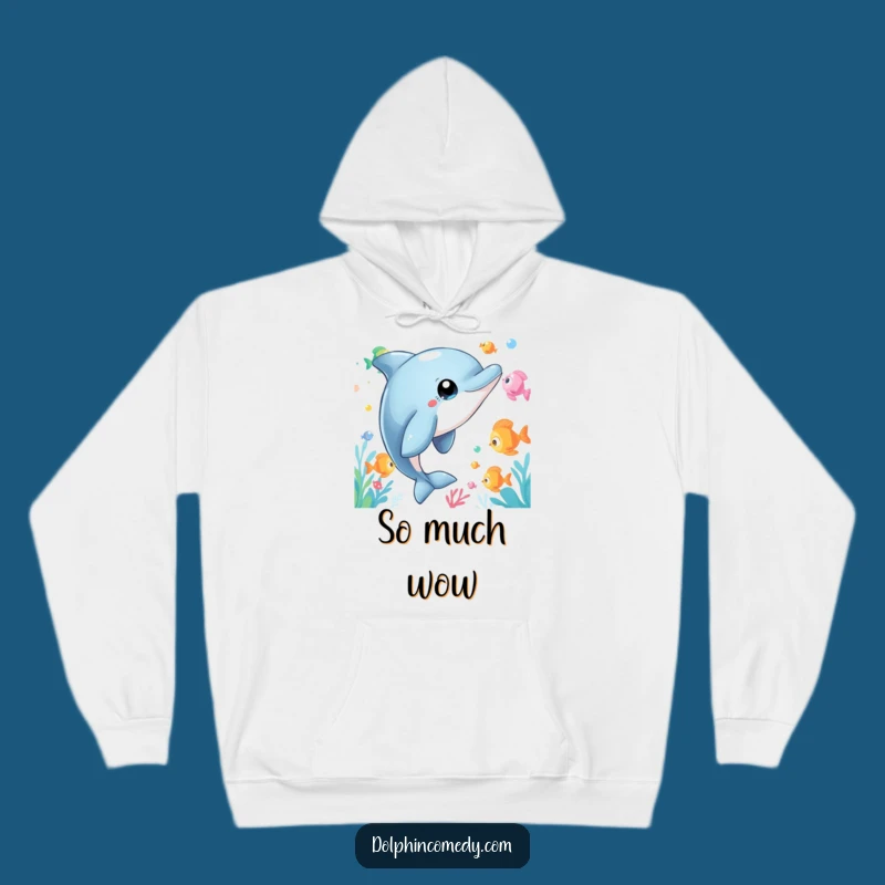 Funny Dolphin Hoodie: Curious Watcher, Cozy Funny Gift for Ocean Explorers