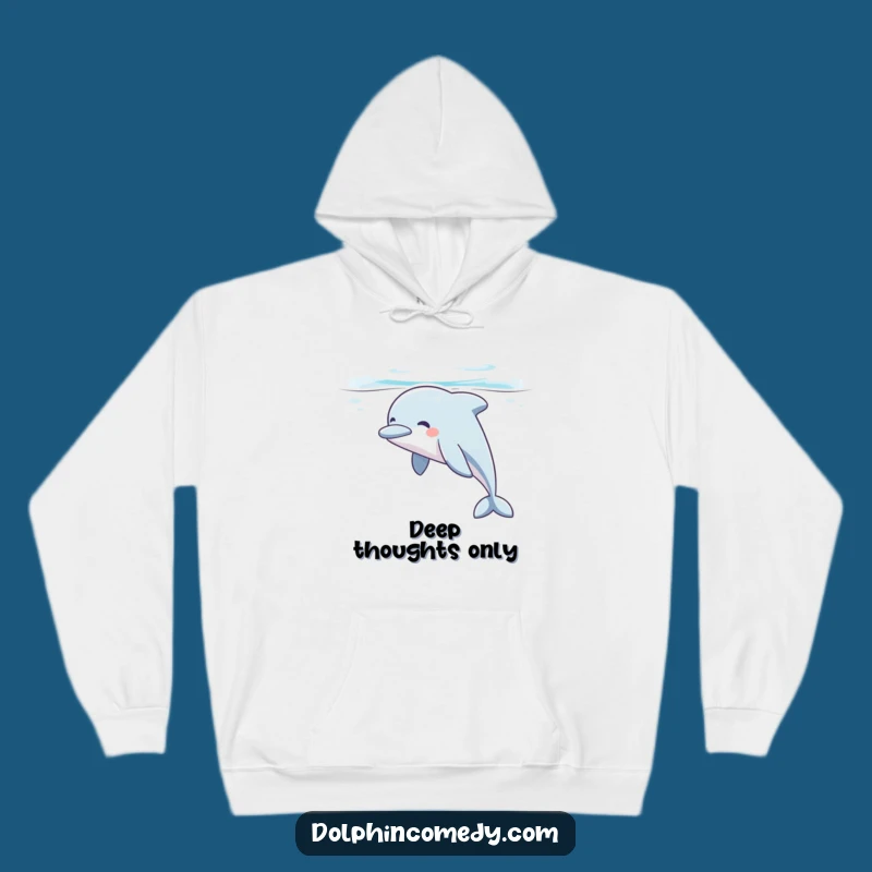 Funny Dolphin Sigh Hoodie: Cozy Underwater Glide, Warm & Humorous Gift