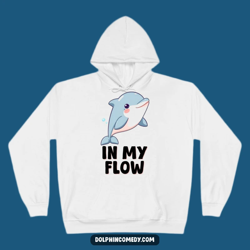 Funny Dolphin Hoodie: Content Glider, Cozy Funny Gift for Underwater Fans