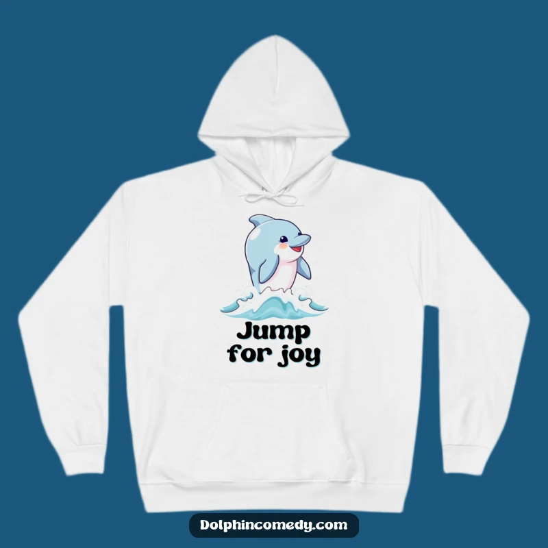Funny Joyful Dolphin Breach Hoodie: Cozy Smiles, Perfect Gift for Cheer