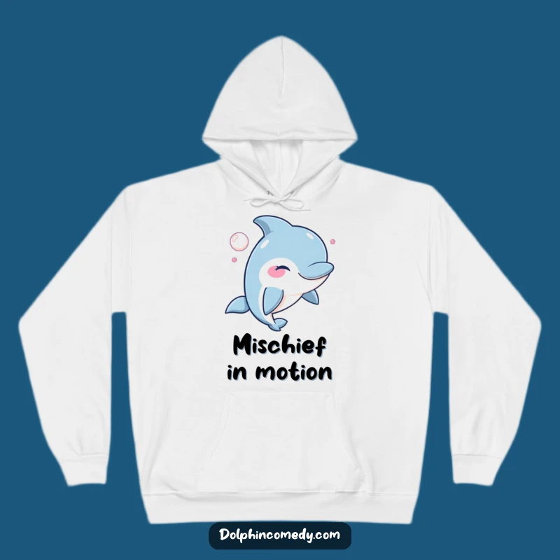 Funny Winking Dolphin Hoodie: Cozy Comfort with a Mischievous Touch