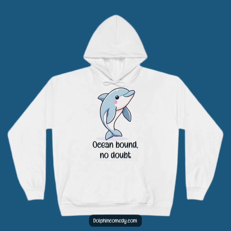 Funny Dolphin Hoodie: Stay Cozy with Alert Ocean Jump Vibes