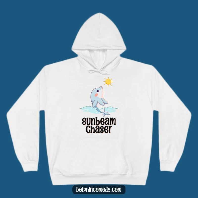 Cozy Funny Dolphin Sunbeam Hoodie - Warm & Thoughtful Comfort