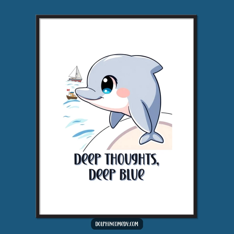 Free Printable Dolphin Wall Art: Curious Ocean Scene for Contemplative Spaces