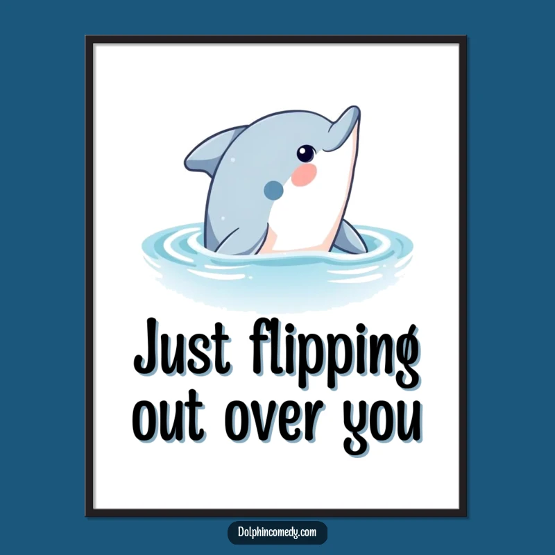 Free Printable Curious Dolphin Wall Art - Funny Ocean Downloadable Decor for Coastal Vibes