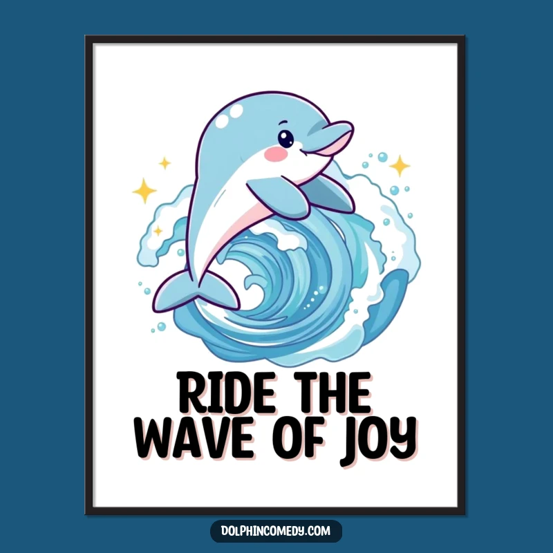 Free Printable Dolphin Wall Art: Joyful Leaping Dolphin Wave Download Decor