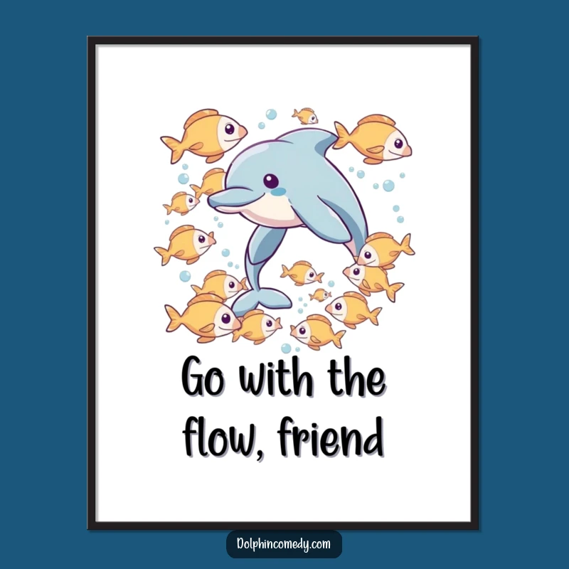 Free Printable Wall Art: Dolphin & Fish Downloadable Decor for Aquatic Charm