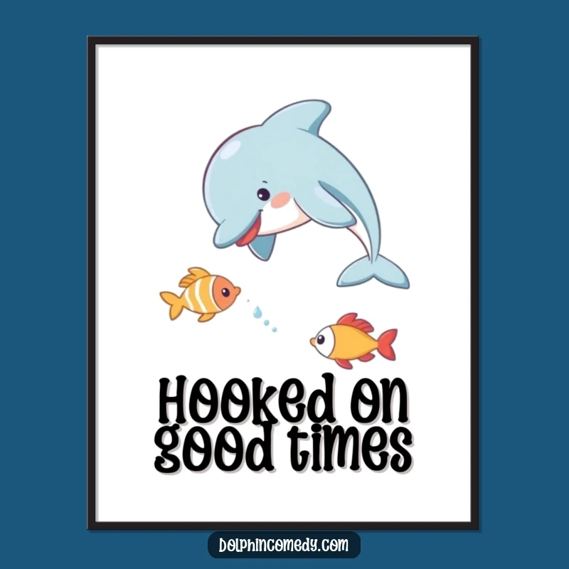 Free Printable Wall Art: Playful Dolphin Fish Chase Scene, Fun Downloadable Decor