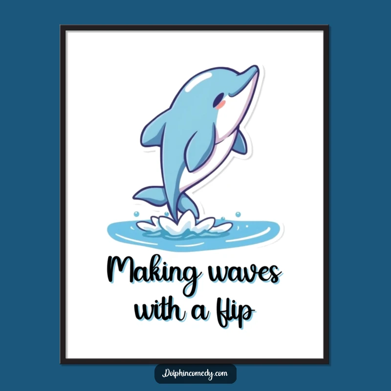 Free Printable Wall Art: Stylized Dolphin Flip Decor - Instant Download