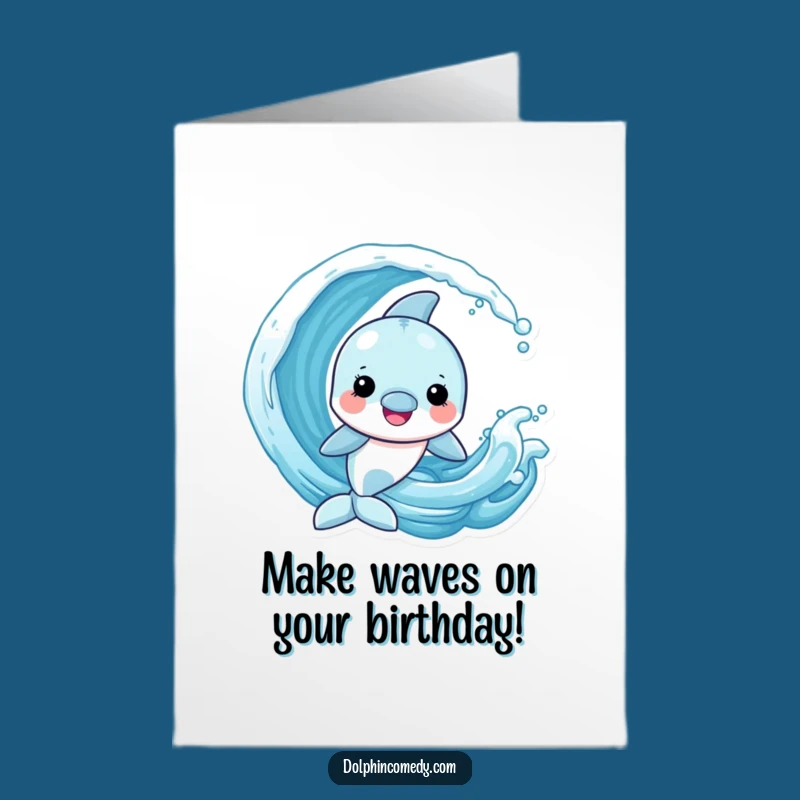 Free Printable Birthday Dolphin Card - Cheerful Ocean Fun for Celebration