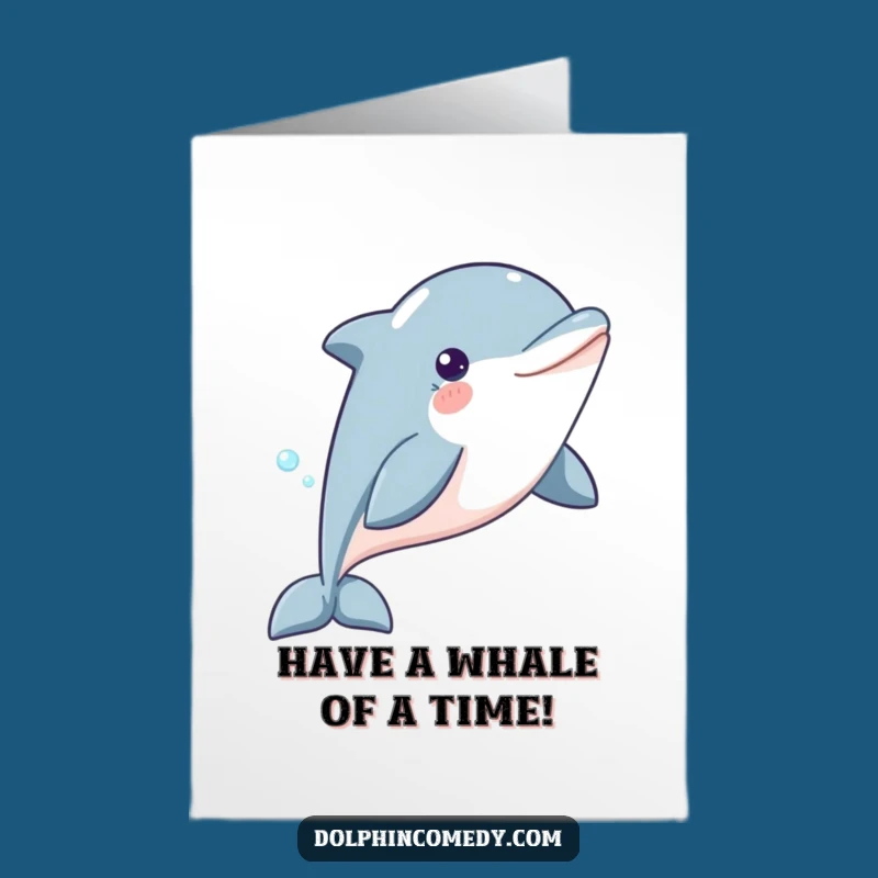 Free Printable Birthday Card: Content Dolphin's Graceful Glide for a Hilarious Download