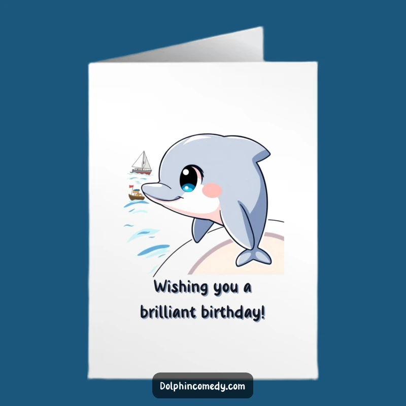 Free Printable Curious Dolphin Birthday Card: A Thoughtful Greeting