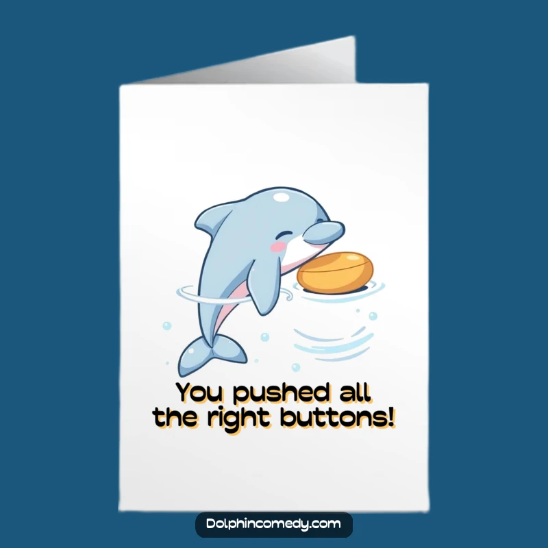 Free Printable Congrats Card: Dolphin Plays, Funny Downloadable Celebration