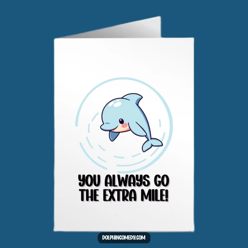 Free Printable Congrats Card: Dolphin Ripples, Funny Downloadable Celebration