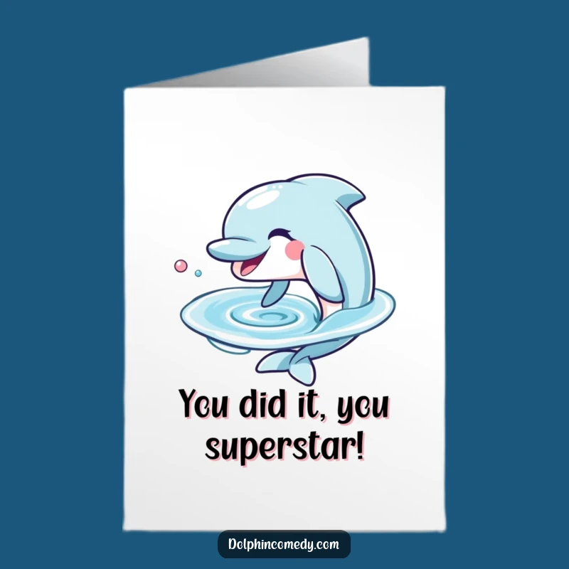 Free Printable Congratulations Card: Dolphin Water Ring Miracle, Amazing Downloadable Gift