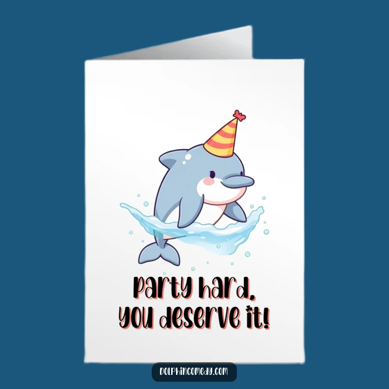Free Printable Dolphin Congrats Card: Splashy Celebration Downloadable