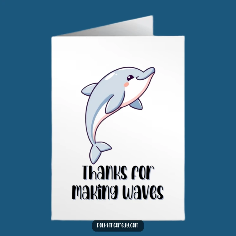 Free Printable Dolphin Thank You Card - Arcing Gratitude Downloadable Greeting