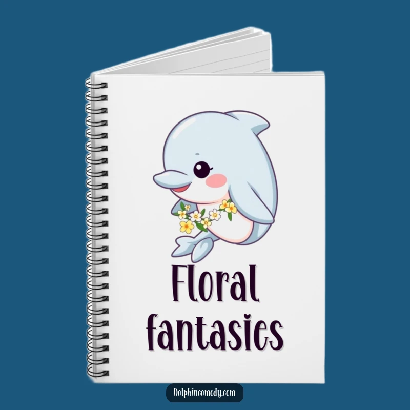 Funny Floral Dolphin Notebook: Blooming Ideas, Great Gift for Writers