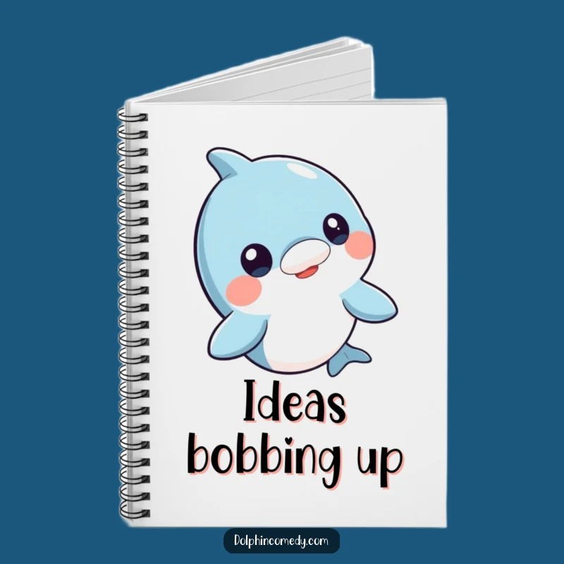 Funny Dolphin Bobbing Head Notebook - Jot Down Ideas with Humor