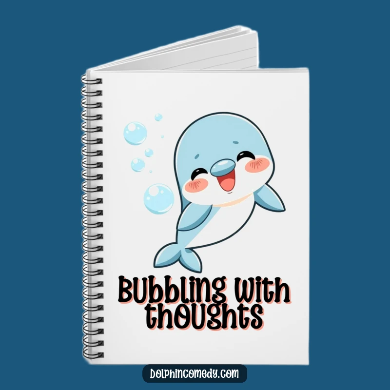 Funny Dolphin Bubble Notebook - Jot Down Happy Thoughts