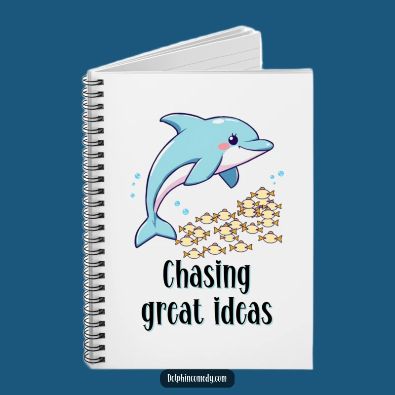 Funny Dolphin Fish Chase Notebook: Playful Notes, Hunter Design, Perfect Gift
