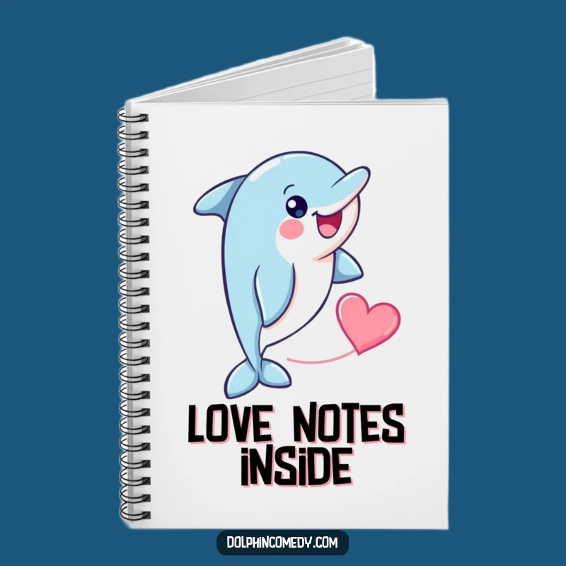 Funny Dolphin Heart Notebook: Write with Love, a Sweet Funny Gift