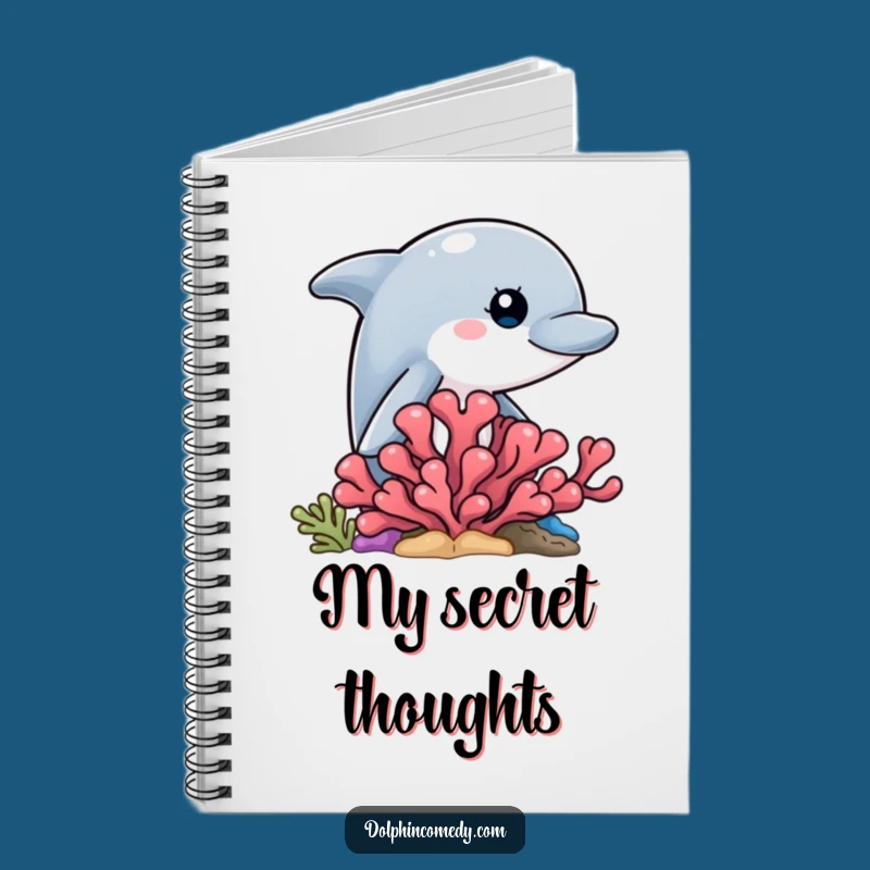 Funny Dolphin Peek Notebook - Curious Dolphin Journal, Perfect for Notes & Gift
