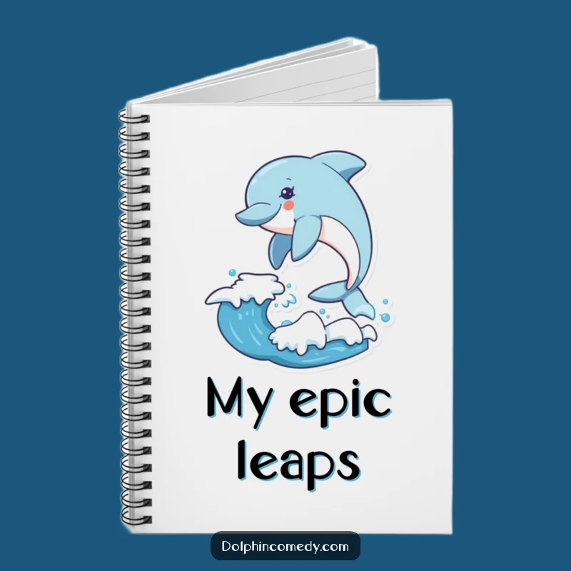 Funny Dolphin Wave Leap Notebook: Capture Your Exciting Ideas with Whimsy