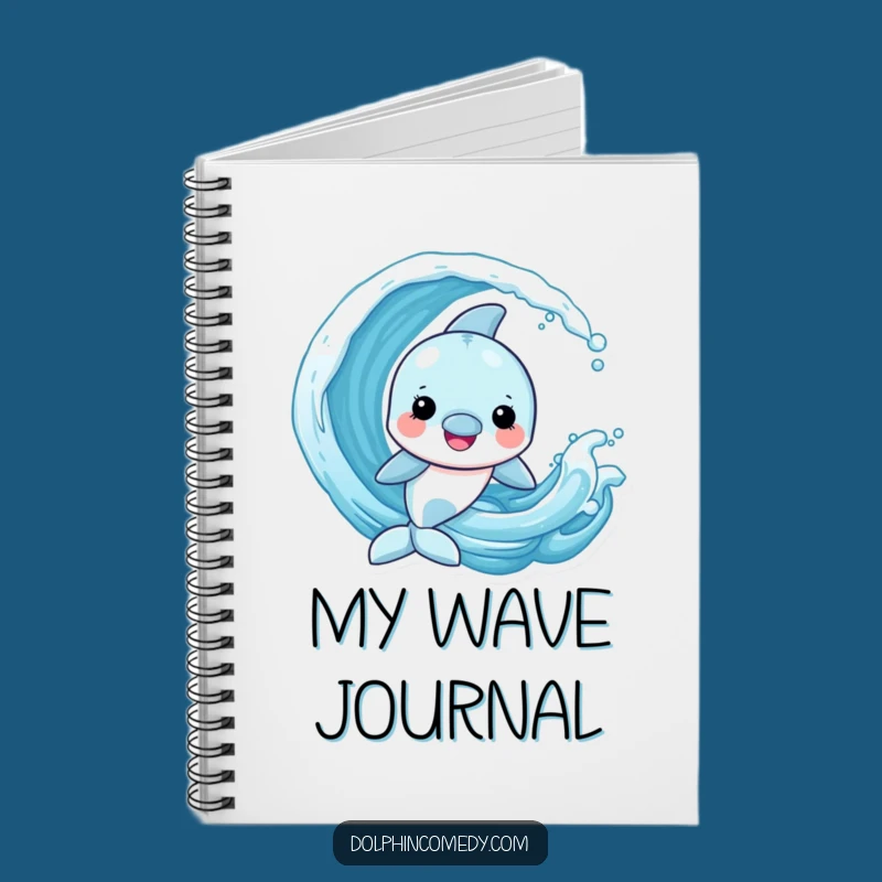 Funny Dolphin Wave Notes Notebook - Jot Down Ideas Playfully!