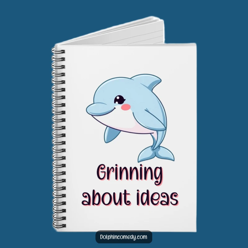 Funny Grinning Dolphin Notebook: Swift Notes, Happy Swimmer Design, Perfect Gift