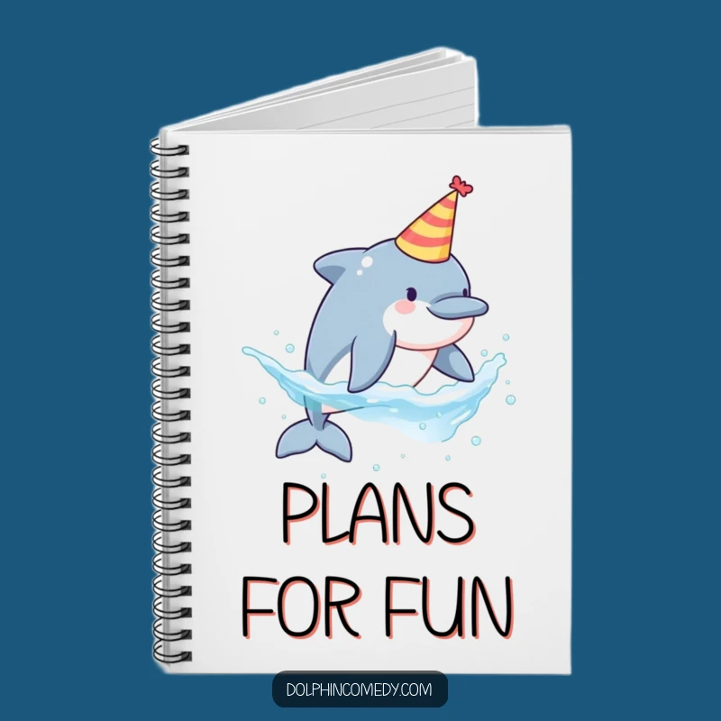 Funny Party Dolphin Notebook - Celebration Journal with Splashing Dolphin, Great Gift