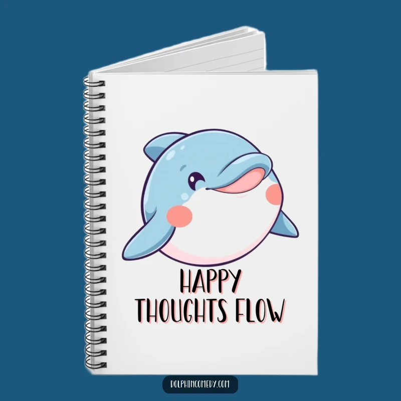 Funny Happy Dolphin Notebook, Wide Smile Pages, Journal Your Joy