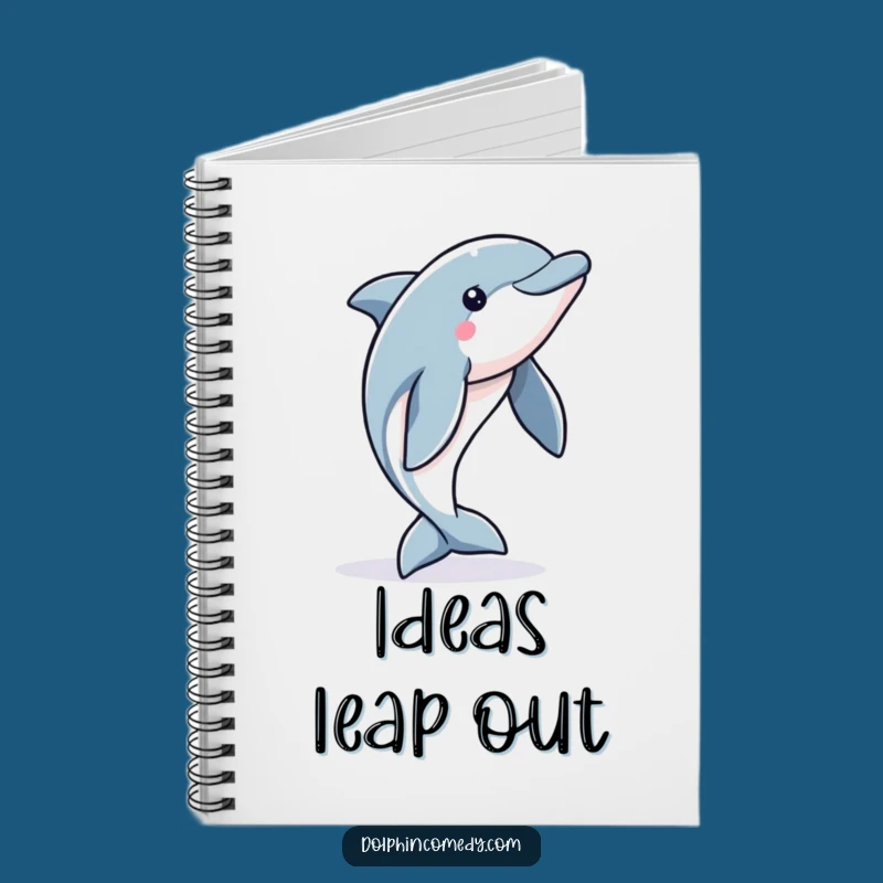 Funny Dolphin Notebook: Jot Down Ideas with Alert Ocean Energy