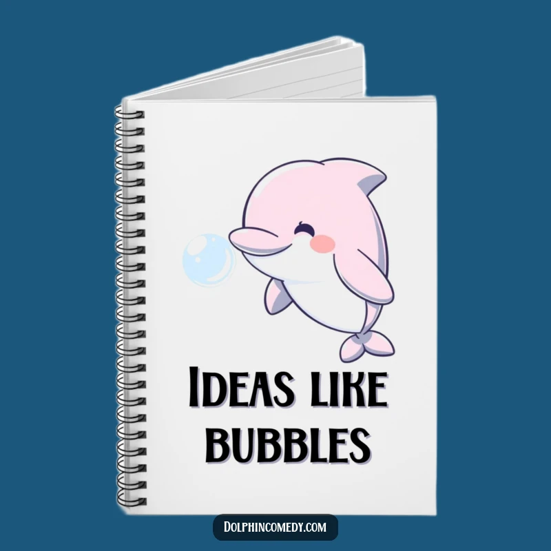 Funny Dolphin Bubble Notebook - Cute Dolphin Journal, Perfect for Notes & Funny Gift