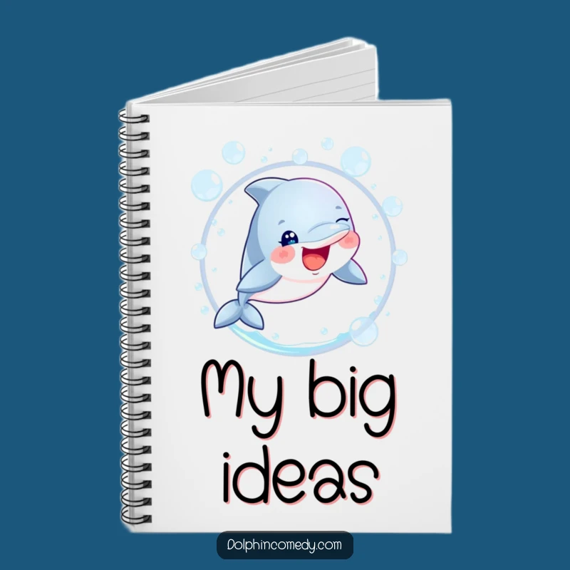 Funny Dolphin Bubble Notebook - Jot Down Your Ocean Dreams!