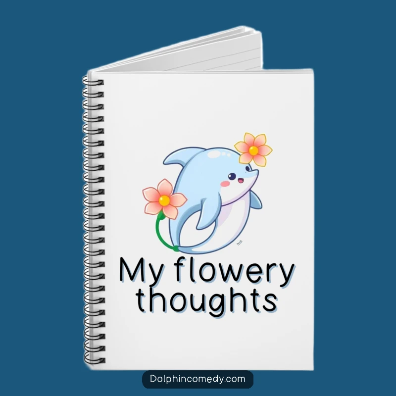 Graceful Dolphin Flower Notebook: Journal Your Thoughts with Ocean Elegance