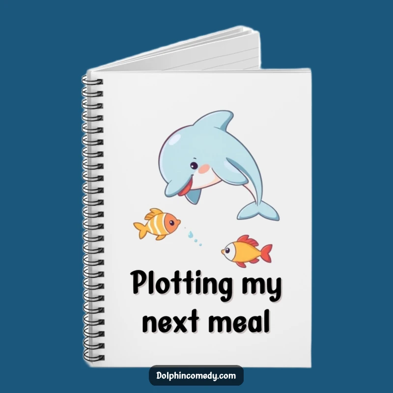 Playful Dolphin Notebook: Jot Down Ideas with a Chasing Fish Design