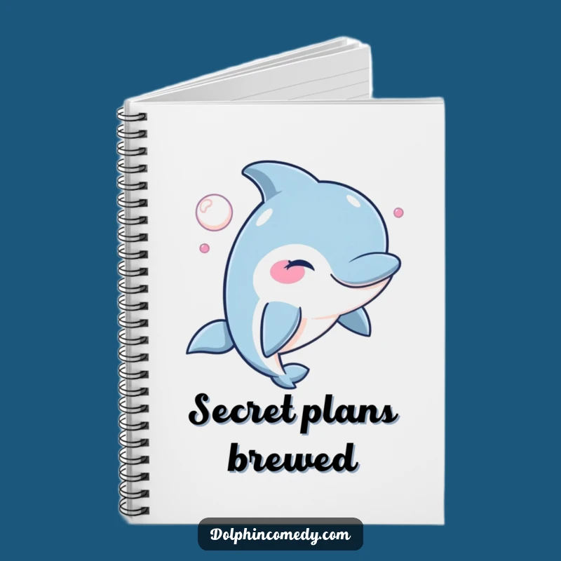 Witty Dolphin Notebook: Jot Down Secrets with a Mischievous Bubble
