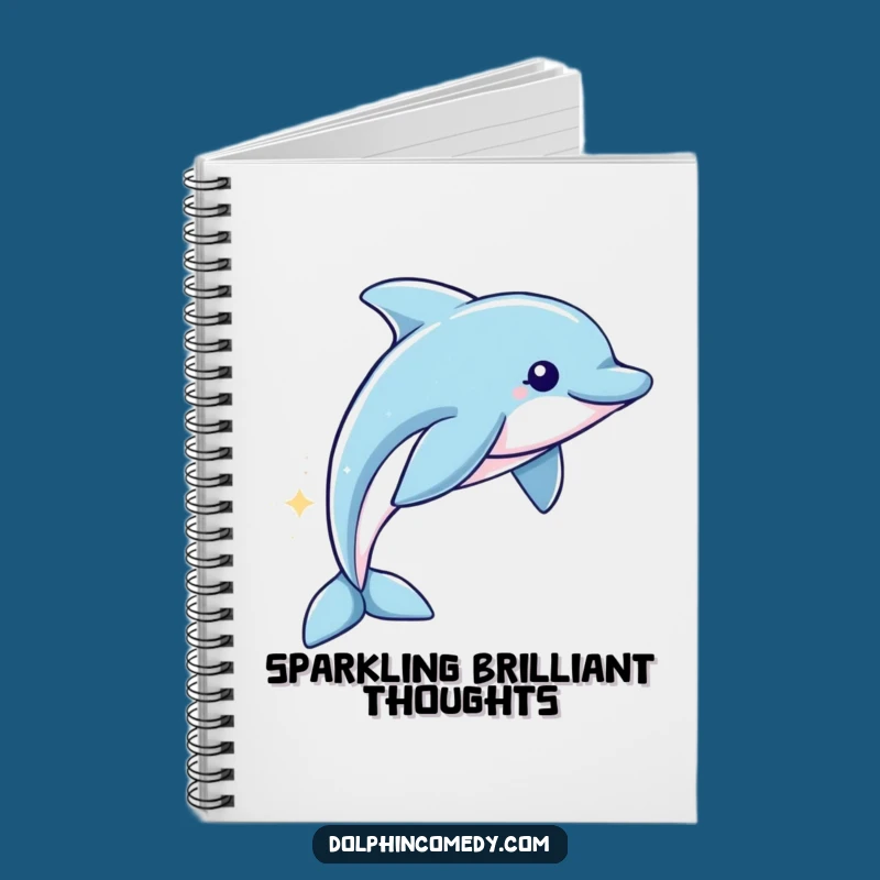 Funny Sparkling Dolphin Notebook: Magical Notes, Whimsical Design, Perfect Gift
