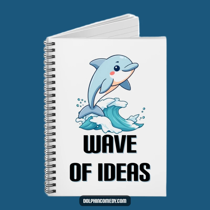Funny Surfing Dolphin Notebook: Excited Notes, Wave Rider Design, Perfect Gift