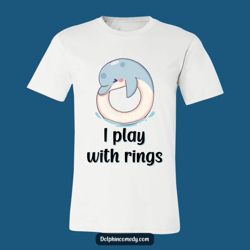 Funny Dolphin Ring Toss T-Shirt: Hilarious Marine Life Tee, Perfect Funny Gift