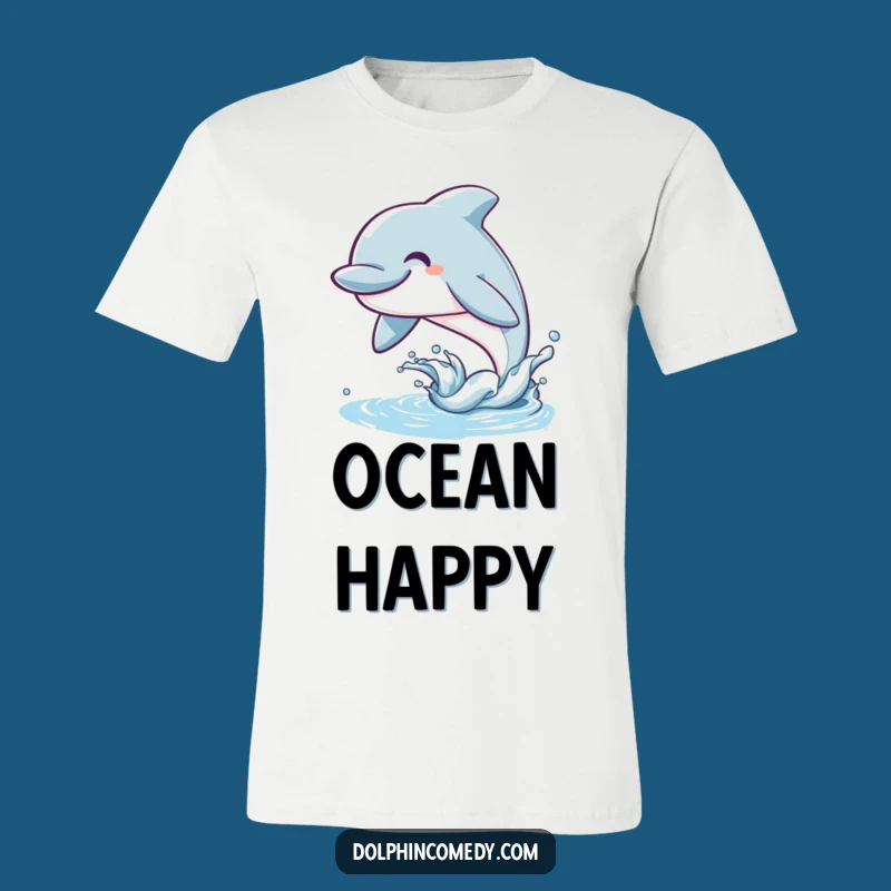 Funny Dolphin Smile T-Shirt: Wear Your Happiness Like a Wave!