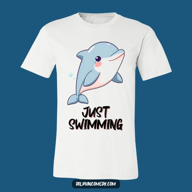 Funny Dolphin T-Shirt: Content Glider, Smooth Funny Gift for Aquatic Fans