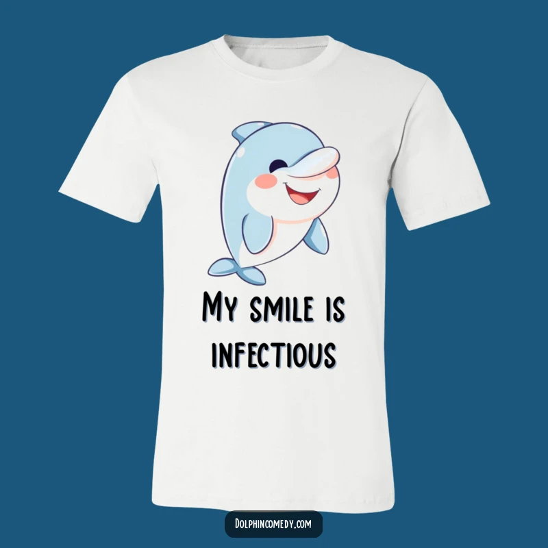 Funny Friendly Dolphin T-Shirt - Wide Smile Tee
