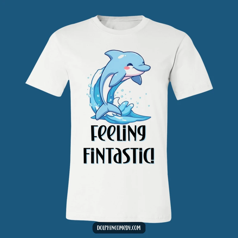 Funny Happy Dolphin Wave T-Shirt: Wear Your Joyful Ocean Vibes