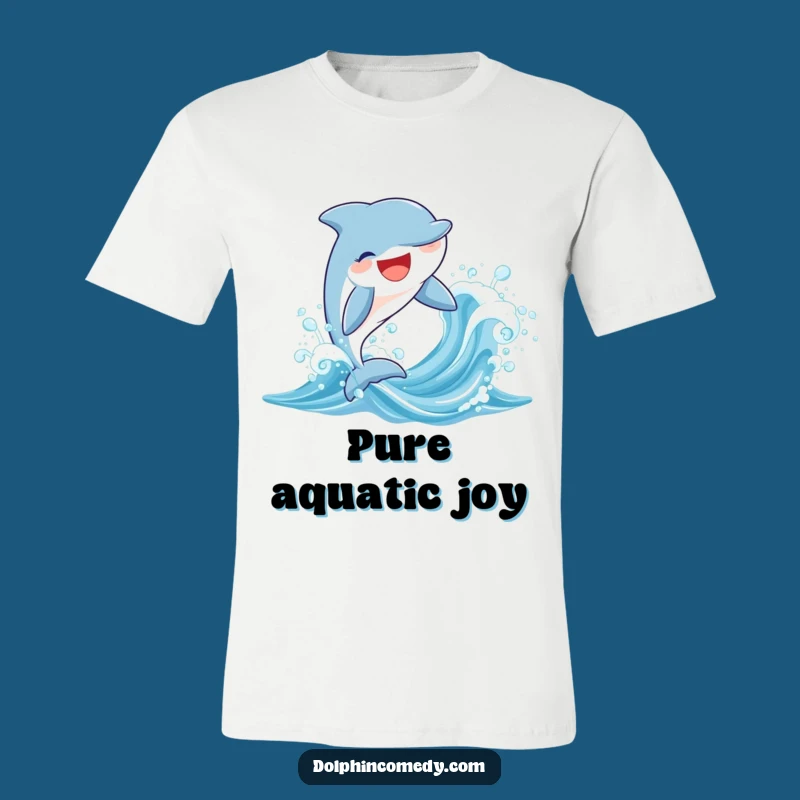 Funny Joyful Dolphin Leaping Wave T-Shirt - Hilarious Ocean Delight Gift Idea