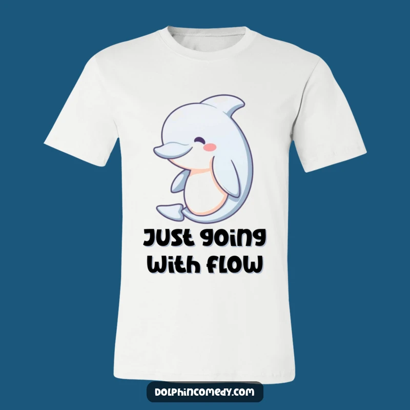 Funny Serene Dolphin T-Shirt: Wear Your Joyful Ocean Vibe with This Tee