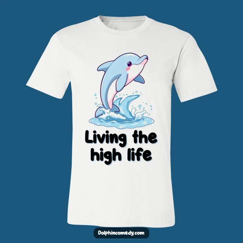 Funny Breaching Dolphin T-Shirt - Pure Joy Funny Gift