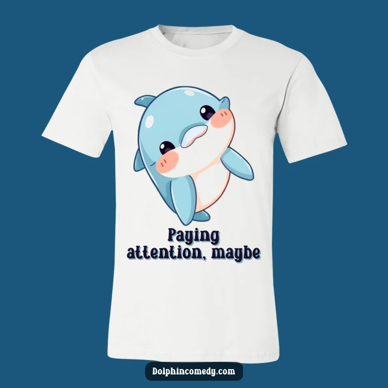 Funny Curious Dolphin T-Shirt: Head Bobbing Fun, Your Quirky Funny Gift