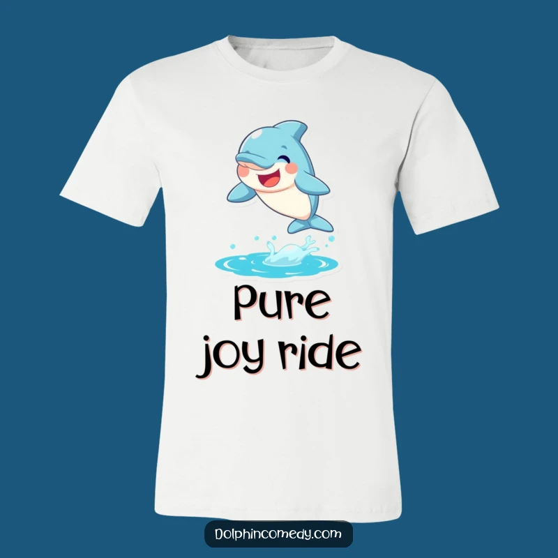 Funny Joyful Dolphin T-Shirt - Comical Ocean Leap Tee for Beach Lovers